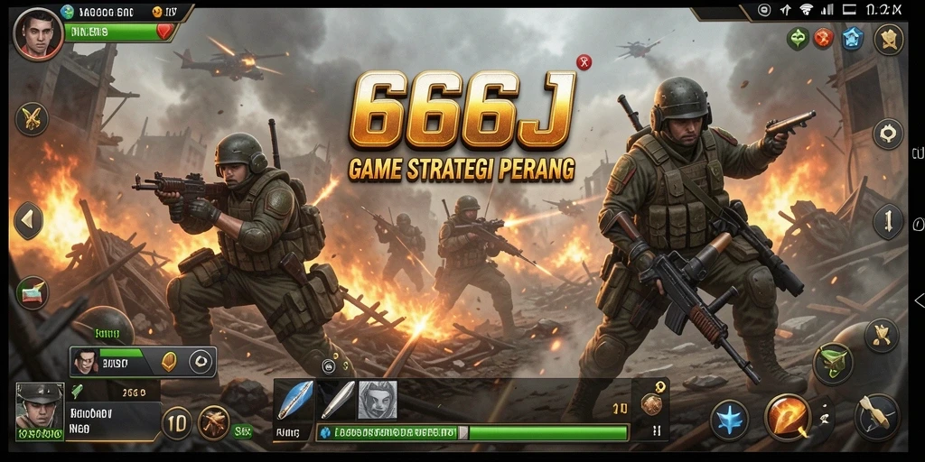 Tangkapan layar dari gameplay 666J yang mendebarkan dengan aksi strategi.