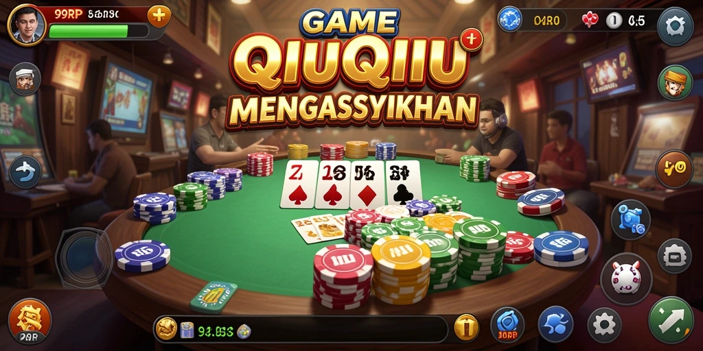 Screenshot gameplay QiuQiu yang seru dan interaktif.