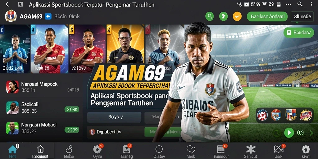 Tampilan gameplay interaktif aplikasi sportsbook AGAM69.