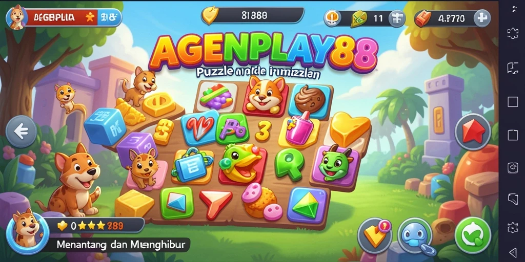 Screenshot gameplay AGENPLAY88 menampilkan tantangan puzzle yang menarik.