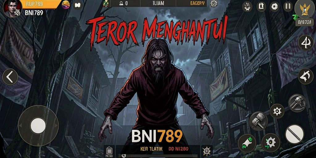 Screenshot menampilkan gameplay menegangkan dari BNI789 saat menghadapi kegelapan.