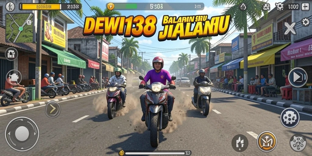 Gameplay seru DEWI138 dengan mobil balap yang menukik di jalanan.