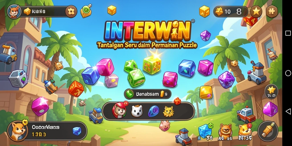 Tampilan gameplay INTERWIN yang menantang dalam puzzle.