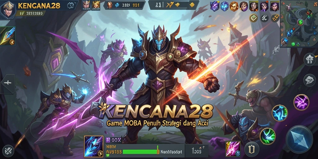 Screenshot KENCANA28 menunjukkan aksi seru dalam gameplay MOBA.