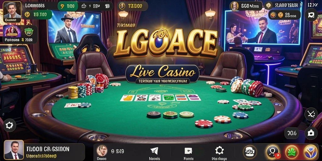 Tampilan gameplay Live Casino yang mendebarkan di LGOACE.