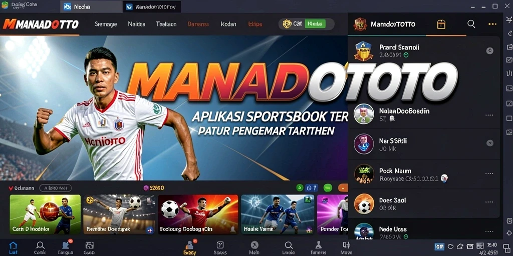 Screenshot gameplay MANADOTOTO menampilkan fitur taruhan yang interaktif dan sederhana.