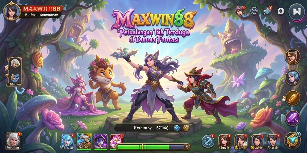 Tampilan gameplay seru dalam MAXWIN88 menunjukkan aksi petualangan yang mendebarkan.