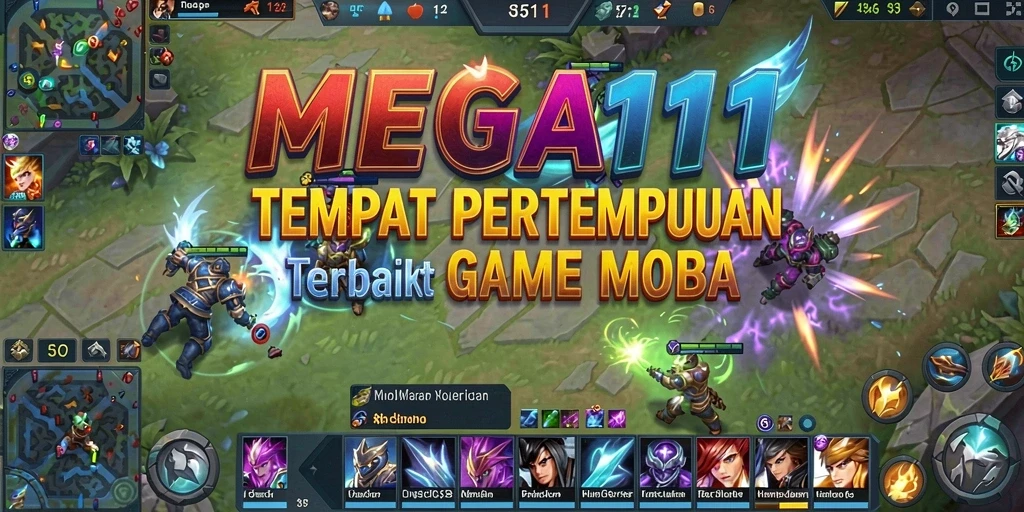 Screenshot menampilkan gameplay seru dalam pertandingan MOBA.