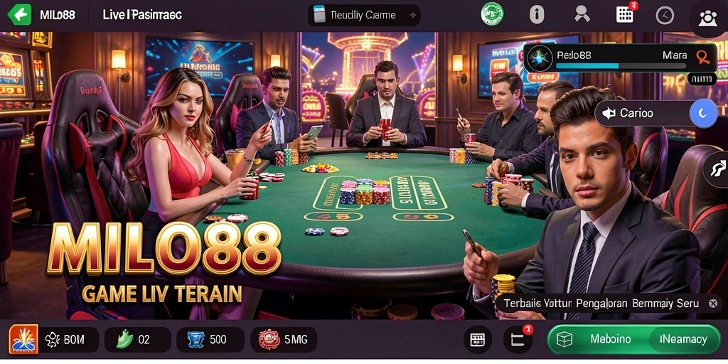 Tampilan gameplay Live Casino yang menarik dan interaktif di MILO88.