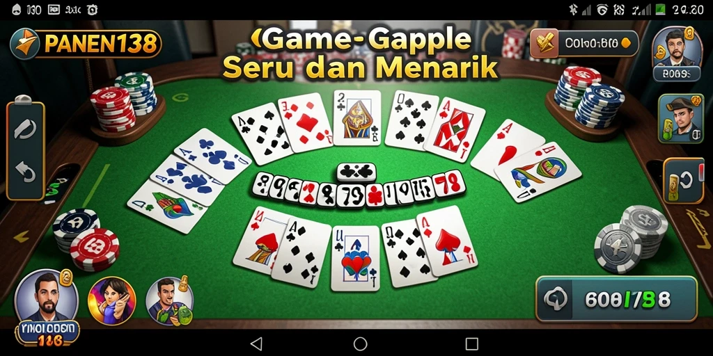 Gambaran gameplay seru dalam pertandingan Gaple.