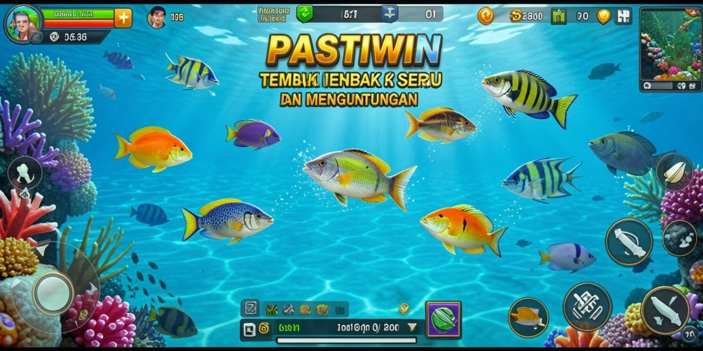 Gameplay seru menembak ikan di PASTIWIN.