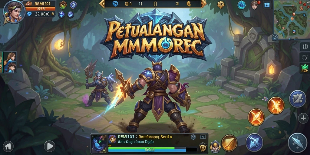 Tampilan gameplay yang memukau dari dunia MMORPG REMI101.