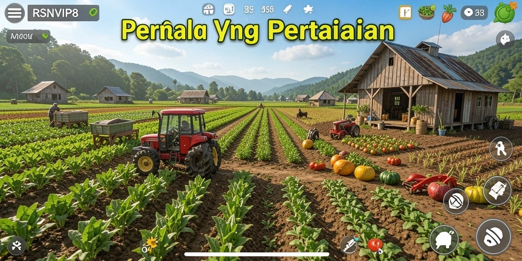 Tampilan gameplay RSNVIP8 yang menarik dalam pertanian.