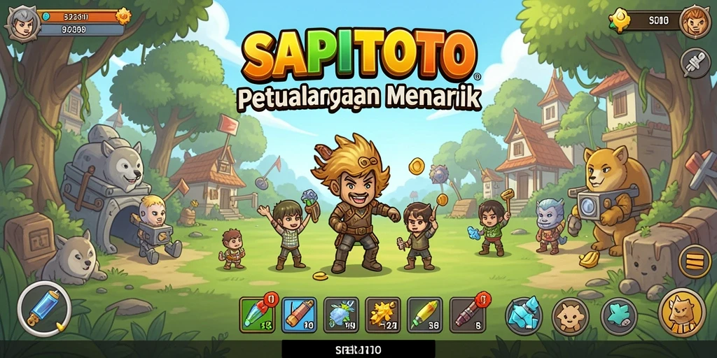 Screenshot gameplay SAPITOTO yang memperlihatkan aksi karakter dalam mode Idle.