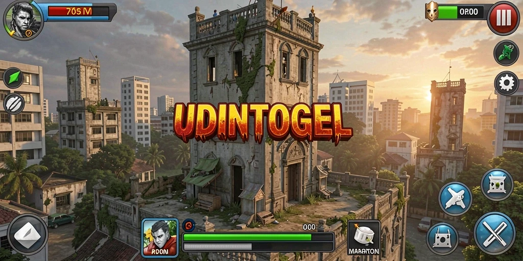 Screenshot gameplay menampilkan aksi Tower Defense yang seru di UDINTOGEL.
